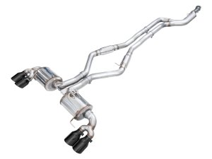 BMW M240i Performance Exhaust - AWE Tuning - Touring Edition, Diamond Black Tips - `22-`26